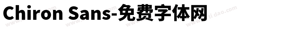Chiron Sans字体转换
